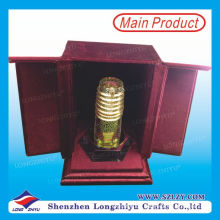 Benutzerdefinierte UAE Metall Trophy Acrlic Base Samt Box